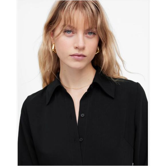 NWT Madewell Black Midi Dress - Picture 3 of 15